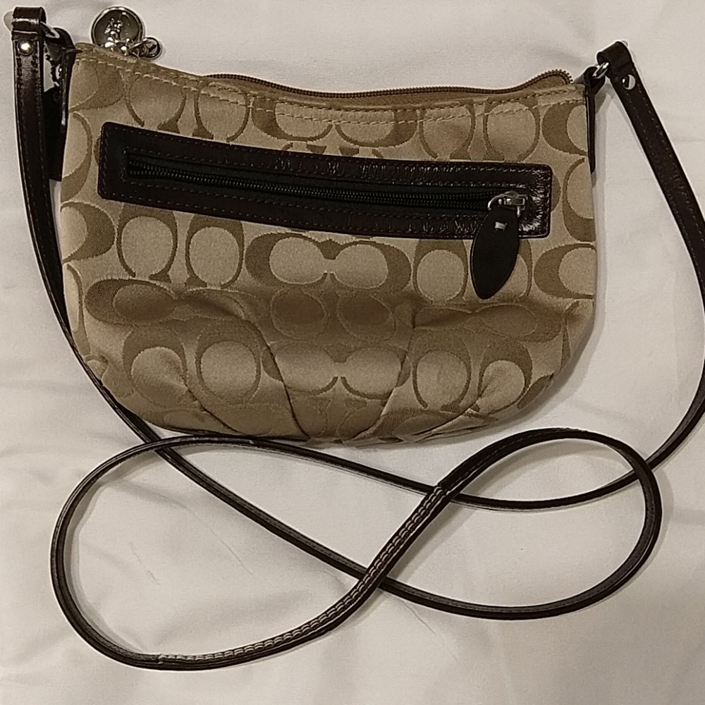 Authentic Coach signature crossbody